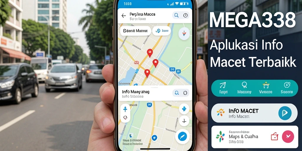 Tampilan antarmuka MEGA338 dengan data kemacetan terkini.