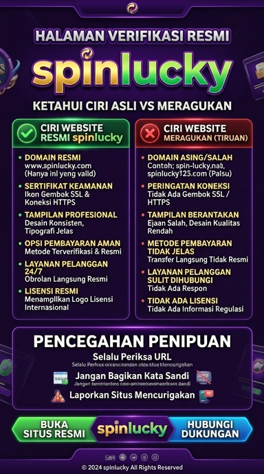 Tampilan kanal resmi spinlucky