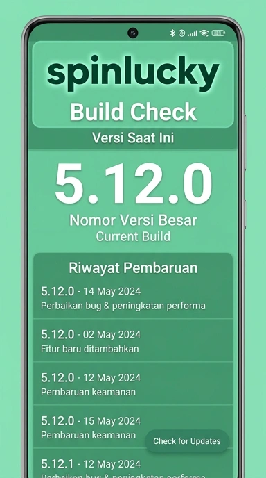 Tampilan riwayat versi spinlucky